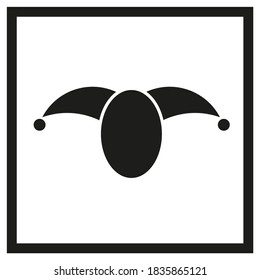 Icono de vector de cabeza Harlequin, estilo plano