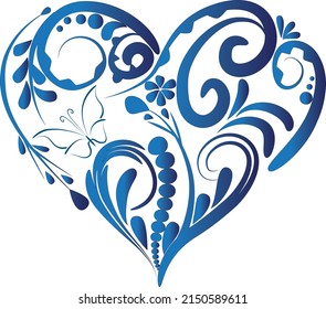 diseño de forma de corazón de dibujo vectorial