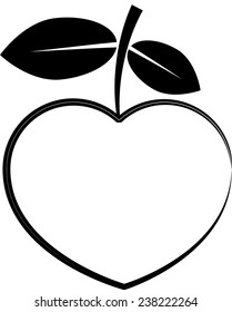 vector drawing heart shape icon