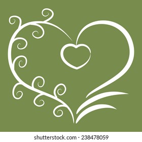 vector drawing heart shape icon