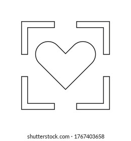 Corazón con esquinas cuadradas dibujo vectorial