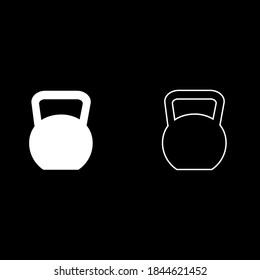 Vector drawing heavy weight, silhouette and contour color white