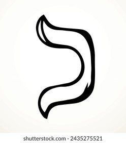 Vector drawing. Hebrew letter icon