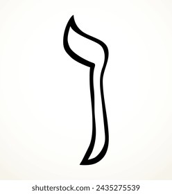 Vector drawing. Hebrew letter icon
