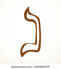 Vector drawing. Hebrew letter icon