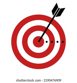 vector drawing of hitting right on target darts darts