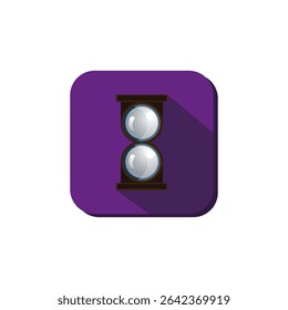 Vector drawing hourglass. Icon hourglass colorful flat style