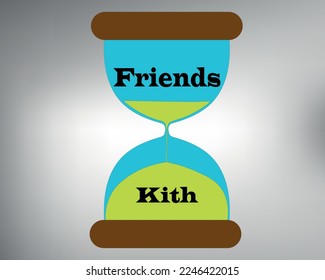 vidrio de plano vectorial. logotipo de vidrio de la hora. amigos convertidos en conocidos