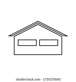 Icono de contorno de la casa, estilo plano