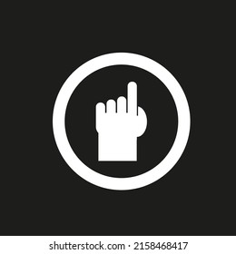 Vector drawing human hand, color white flat style