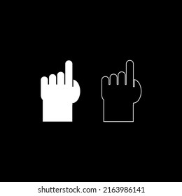 Vector drawing human hand, color white flat style