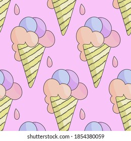 vector drawing of ice cream