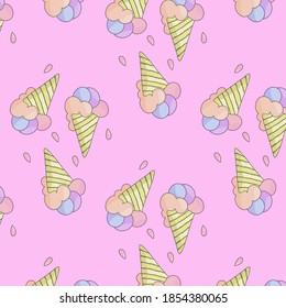 vector drawing of ice cream