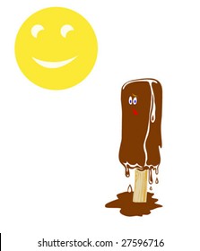 vector drawing icecream on white background