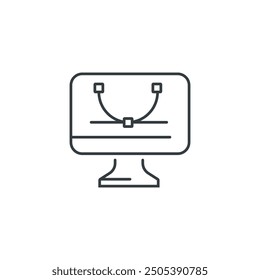Vector drawing icon, vector illustration