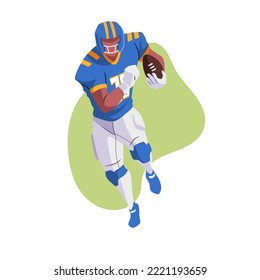 vector drawing illustration of an american football player