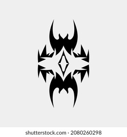 ilustración de dibujo vectorial para un tatuaje masculino y femenino fresco y elegante