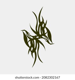 vector drawing illustration of motifs for tattoos such as nice and stylish horns for men and women