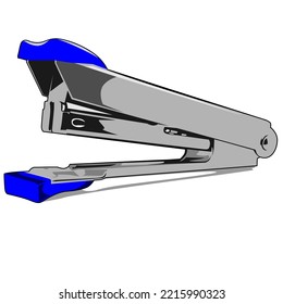 
vector drawing illustration Stainless Steel Plastic office equipment staples are perfect for Receipt Book Staples Document Insulated Background White