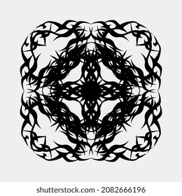 vector drawing illustration of tattoo motifs such as unique and interesting roots can also be used for fabric or wall motifs
