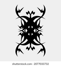 ilustración de dibujo vectorial de un tatuaje o decoración de pared con alto valor artístico