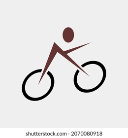 vector drawing illustration of a unique cycling person for sports