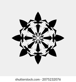 vector drawing illustration of unique petal flower ornament suitable for wall decoration