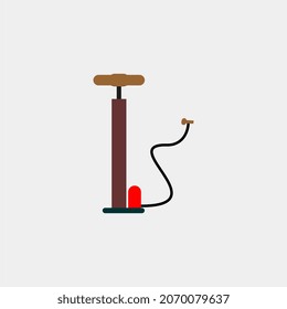 vector drawing illustration of a unique and simple bicycle air pump
