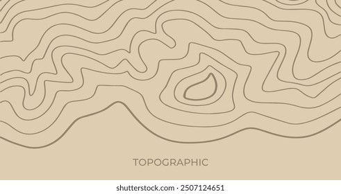 Vector drawing image map banner poster cover black and white minimalist banner topographic illustration