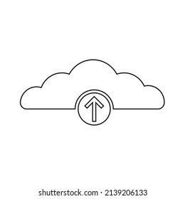Vector drawing internet cloud fill information, contour flat style