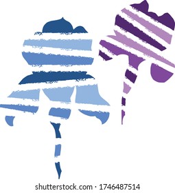 Vector drawing of iris flowers. Nature. Sketch, illustration.