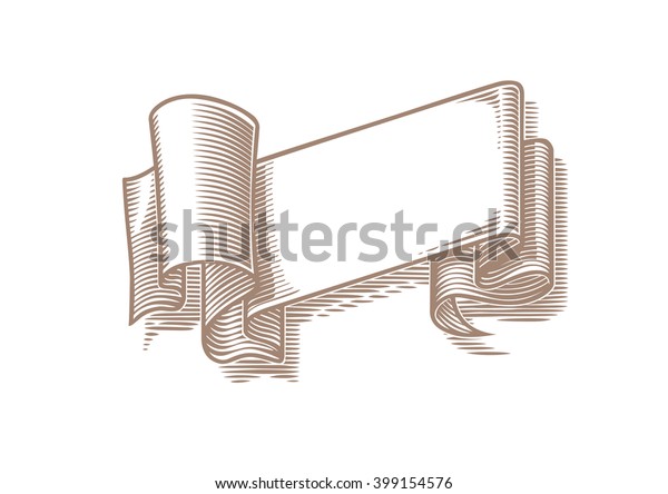 Vector Drawing Isolated Fluttering Ribbon On: vector de stock (libre de ...