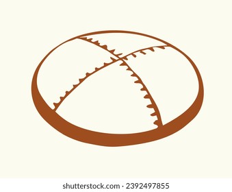 Vector drawing. Jewish clothing yarmulke