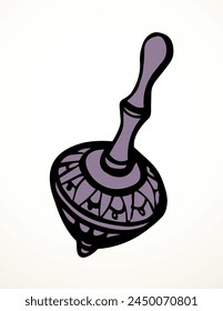 Vector drawing. Jewish holiday toy top