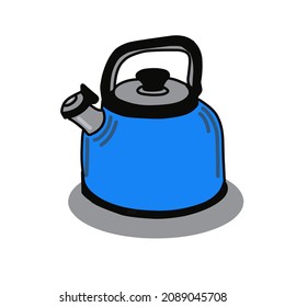 vector drawing of a kettle for boiling water