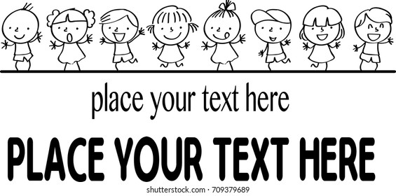 vector drawing kids background