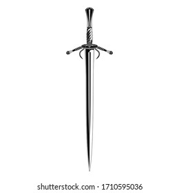 Vector drawing of a knight's longsword. L
