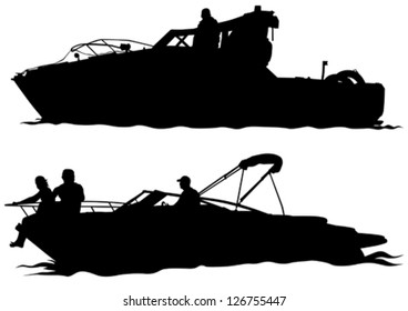 Vector drawing of a large sea boat