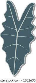 vector drawing of leaves with color combinations according to the natural theme