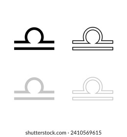Signo, contorno y silueta de dibujo vectorial libra zodiac