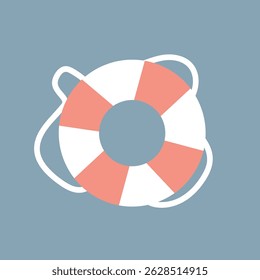 Vector drawing of a lifebuoy. A design element of the marine collection.
