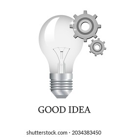 Vector drawing of a light bulb