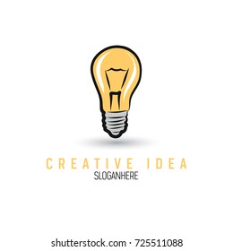 Vector drawing of light bulb.