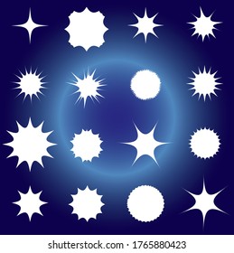 vector drawing light design set