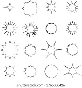 vector drawing light design set