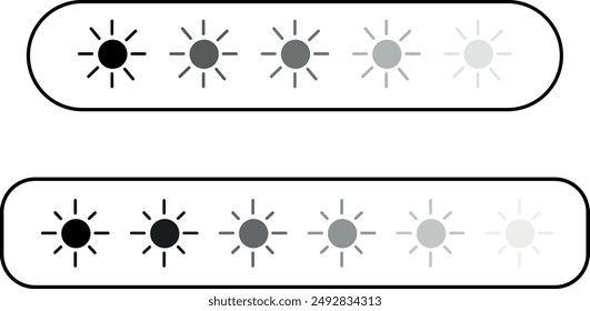 vector drawing of light dimming