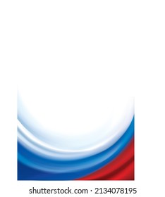 Vector drawing light wavy pattern of Russian flag