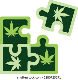 vector drawing logo print with cannabis