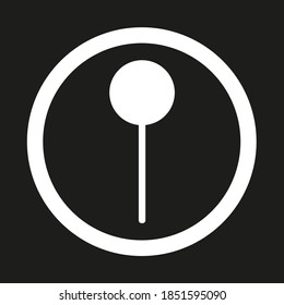 Icono vector lollipop con color de lente flor blanco