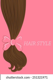 vector drawing of a   long hair    can be used as business cards and advertising and invitation and gift card